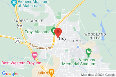 Map of Troy University